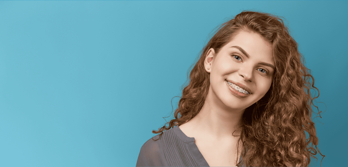 girl with braces smiling