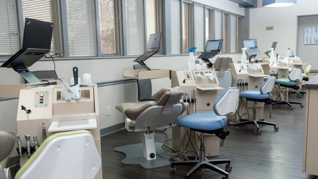 The open treatment bay at the Werner Orthodontics Indianapolis office